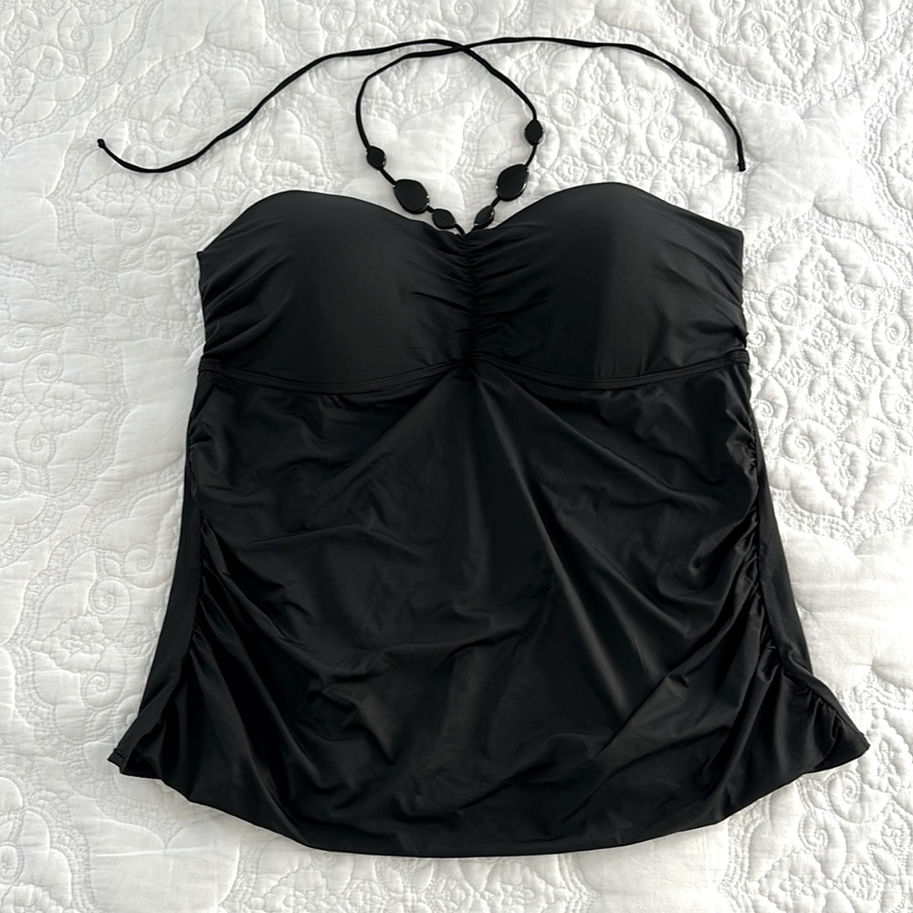 BEACH by Melissa Odabash Black Tankini Swim Top Swimsuit Women’s 3X Plus NWT